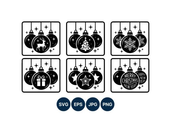 Black White Christmas Ornaments Vector: A Festive Graphics Review