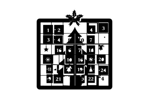Christmas Advent Calendar with Snowflake: A Versatile Graphics Tool