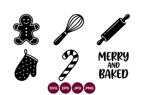 Christmas Baking Icons: A Festive Graphics Must-Have