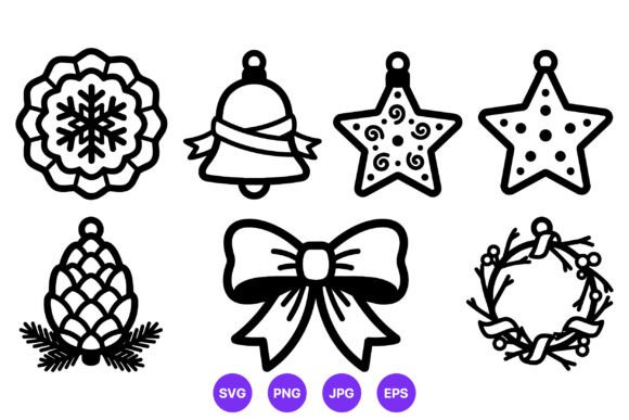 Christmas Decorations Vector Icons: A Festive Graphics Must-Have