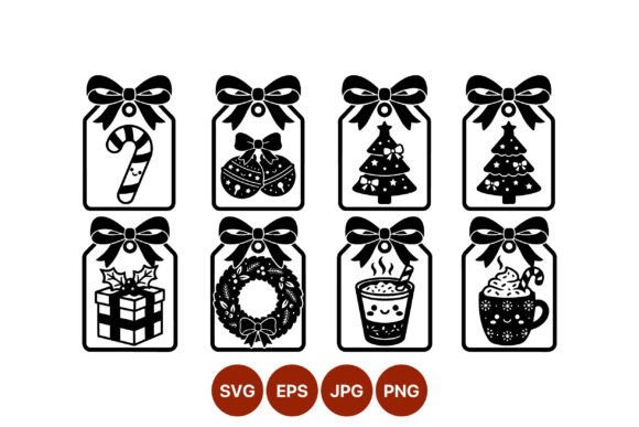 Christmas Gift Tags Black White Vector: A Graphics & Illustrations Review