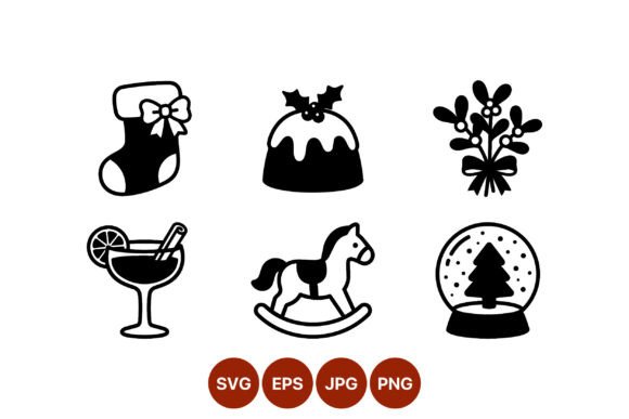 Christmas Icons Black and White Vector: A Graphics Review