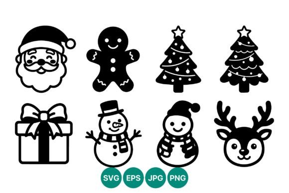 Christmas Icons for Handmade Graphics and Illustrations