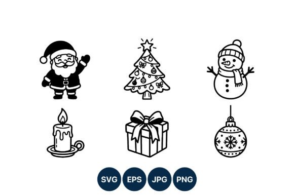 Christmas Icons Set: A Versatile Graphic for Branding