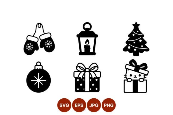 Christmas Icons Set Black White: A Designer's Review
