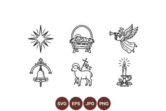 Christmas Nativity Line Art SVG: A Versatile Design