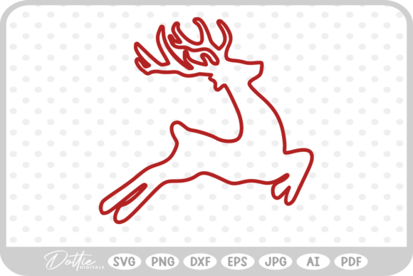 Christmas Reindeer SVG PNG DXF: Festive Graphics for Local Brands