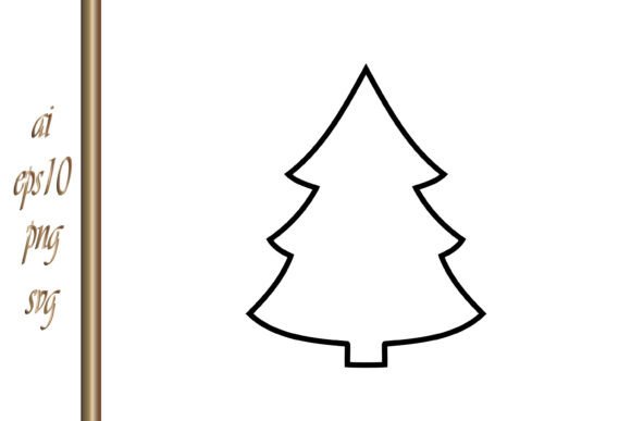 Christmas Tree Icon: A Versatile Xmas Sketch for Graphics
