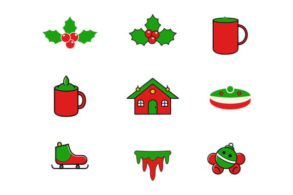 Christmas Vector Icon Set: Perfect for Festive Graphics and Illustrations