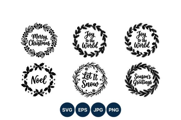Christmas Wreath Lettering Holiday: A Versatile Graphics Set