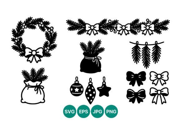 Christmas Wreaths and Ornaments Vector: A Festive Graphics Treasure