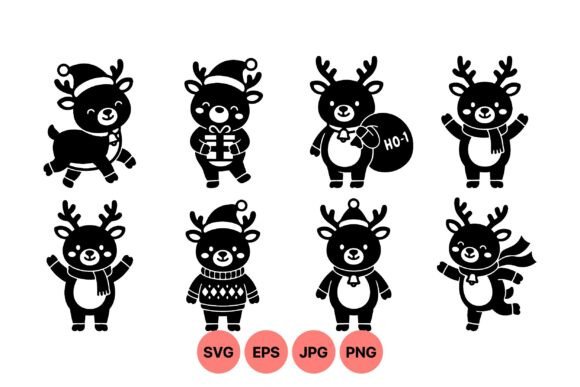 Cute Christmas Reindeer SVG: A Must-Have for Holiday Graphics