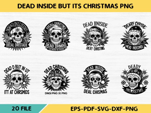 Dead Inside but Its Christmas SVG Bundle: Unique Graphics & Illustrations