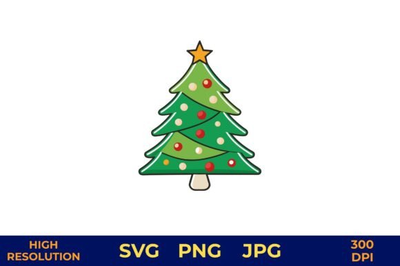 Decorated Christmas Tree with Ornaments