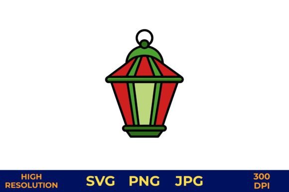 Festive Christmas Lantern Vector: A Holiday Embroidery Delight