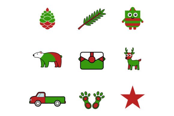 Modern Festive Christmas Vector Icons: A Free Graphics Bundle