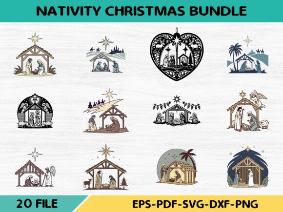 Nativity Christmas Bundle: A Must-Have for Festive Graphics