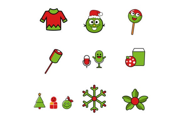 Premium Christmas Vector Icon Set for Graphics & Illustrations