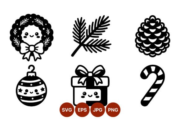 Review: Cute Christmas Wreath Pine Cone Vector for Branding